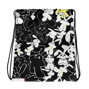 Paula Wowee Treets for the Street - Drawstring Bag Black